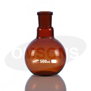 Flasks Boiling Flat Bottom Single Neck with Joint Amber _ESMC, Germany