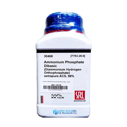 Ammonium Phosphate Dibasic extrapure ACS, 98%, 500gm, CAS: 7783-28-0 SRL