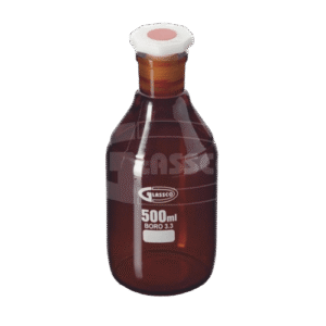 Narrow Mouth Amber Glass Reagent Bottle DIN/ISO, ESMC, Glassco, UK