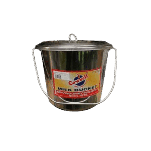 Stainless Steel Food Grade Milk Bucket & Lid 17 Liter with Lid, ESMC, Cowbell, India