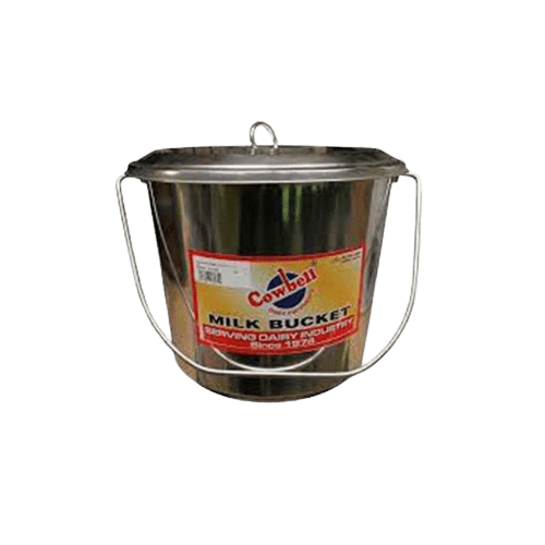Stainless Steel Food Grade Milk Bucket & Lid 17 Liter with Lid, ESMC, Cowbell, India