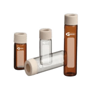 TOC Vials Clear Glass Bonded Cap AND Silicone Septa, ESMC, Glassco, UK