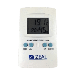 Max-MIN Thermo Hygro Meter & Clock, Zeal, England