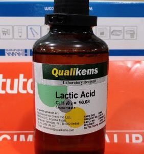 Lactic Acid (C3H6O3) 500 mL, Qualikems