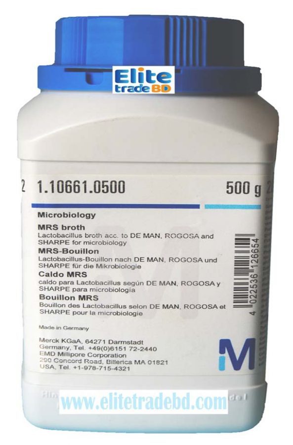 MRS broth Lactobacillus broth acc to DE MAN ROGOSA and SHARPE