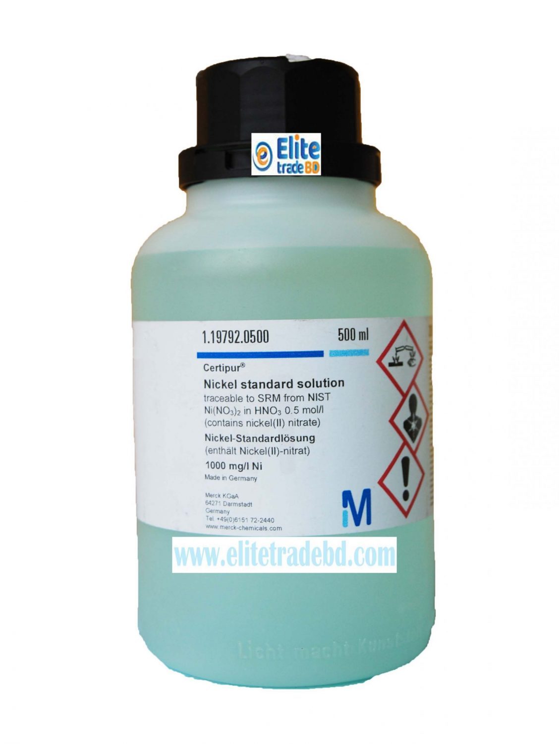 Nickel standard solution traceable to SRM from NIST Ni (NO₃) ₂ in HNO₃ 0.5 mol / l 1000 mg / l Ni Certipur®