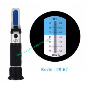 Portable refractometer brix 28-62% sugar solution test