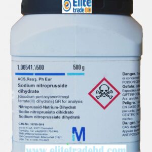 Sodium nitroprusside dihydrate {disodium pentacyanonitrosyl ferrate (III) dihydrate} GR for analysis ACS, Reag. Ph Eur