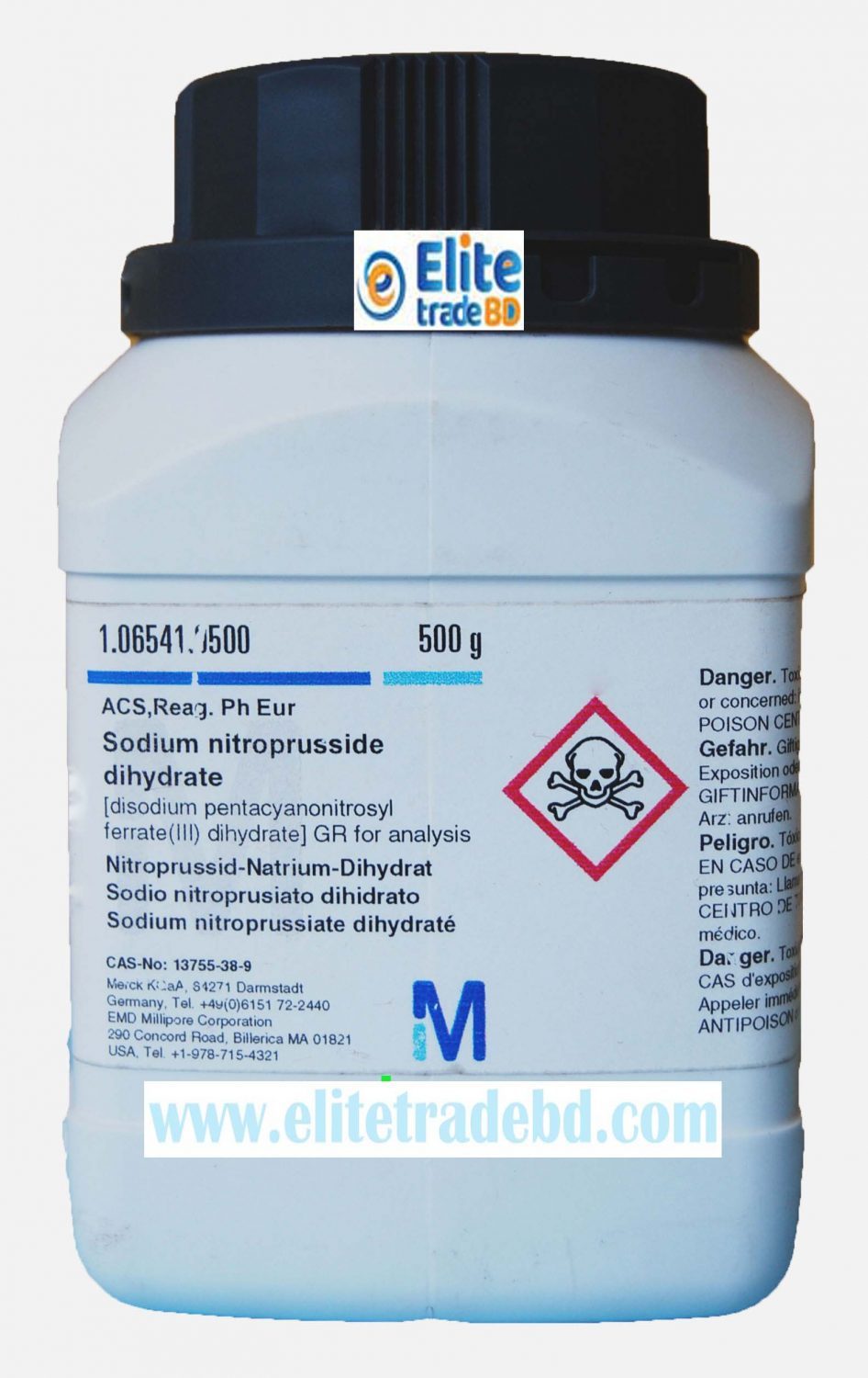 Sodium nitroprusside dihydrate {disodium pentacyanonitrosyl ferrate (III) dihydrate} GR for analysis ACS, Reag. Ph Eur