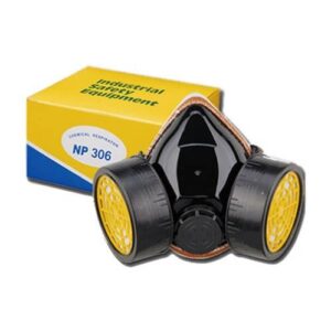 Double cartridge black chemical gas mask NP-306