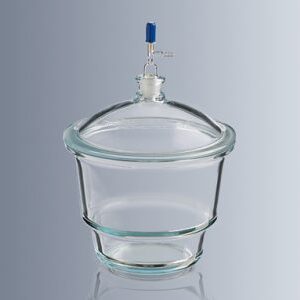 Desiccators DIN with NS 24/29 and valve