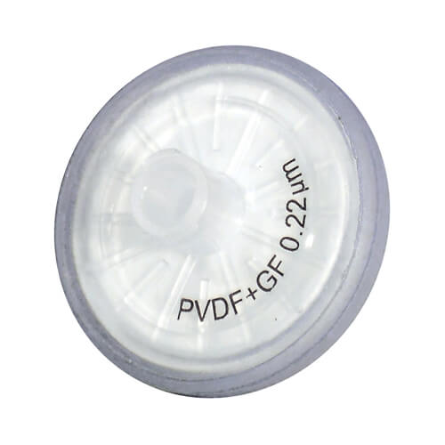 Syringe filter 0.22um 25mm dia PVDF