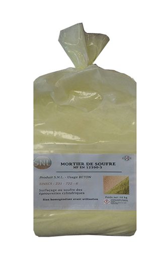 Sulfur mortar NF EN 12390-3