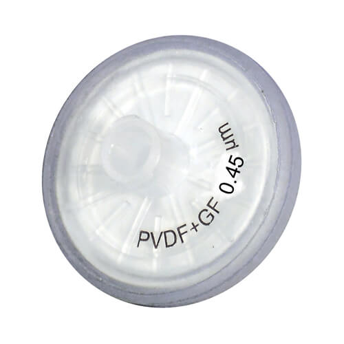Syringe filter 0.45um 25mm dia PVDF